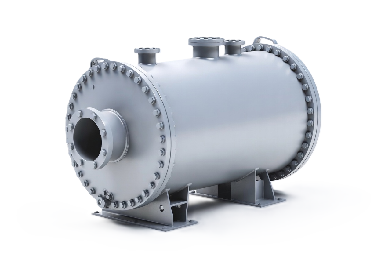 cross-flow spiral condenser with vapor in annular crossflow