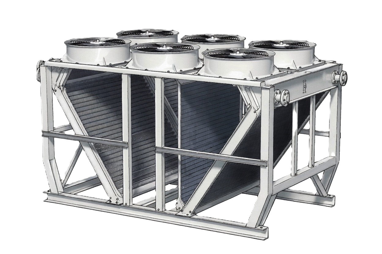 V-bank A-frame air cooled condenser cell
