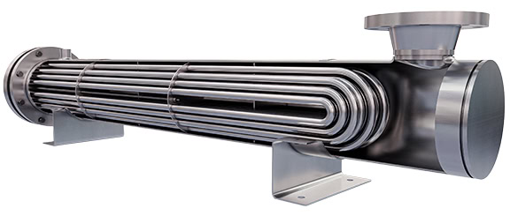 Stainless steel vapor condenser tube bundle