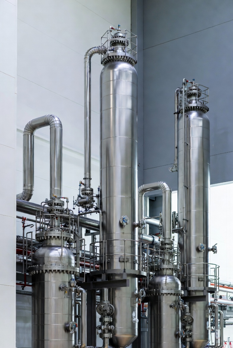 Fractionation process condenser diagram