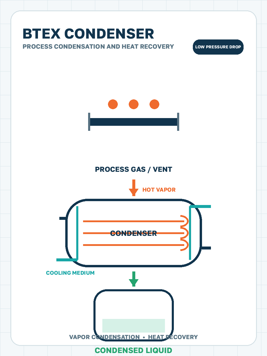 BTEX vapor condenser