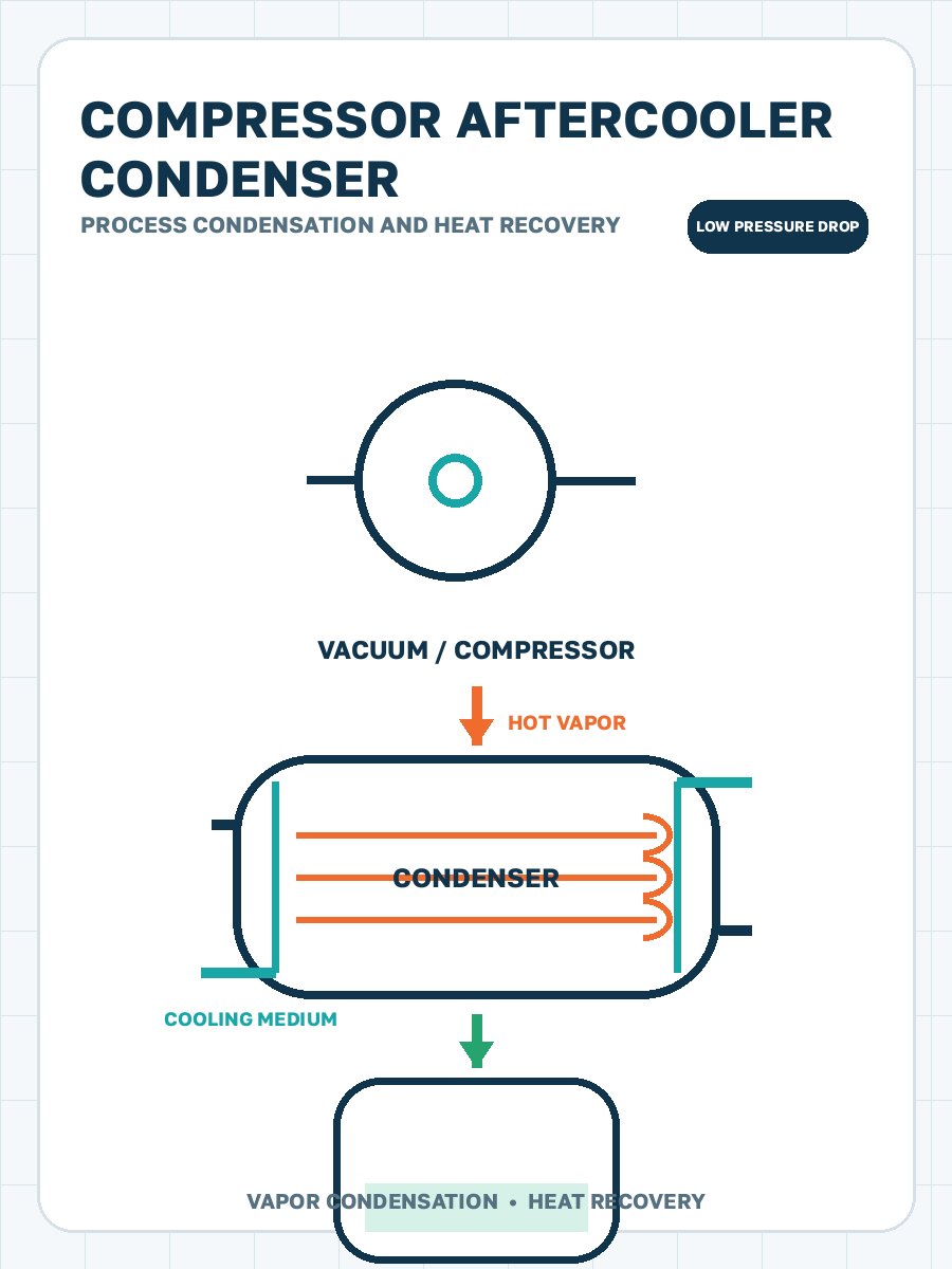 Compressor aftercooler vapor condenser