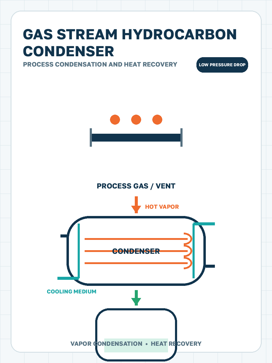 Hydrocarbons vapor condenser
