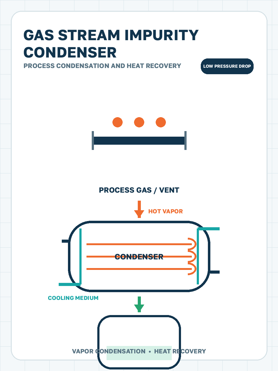 Condensable impurities vapor condenser