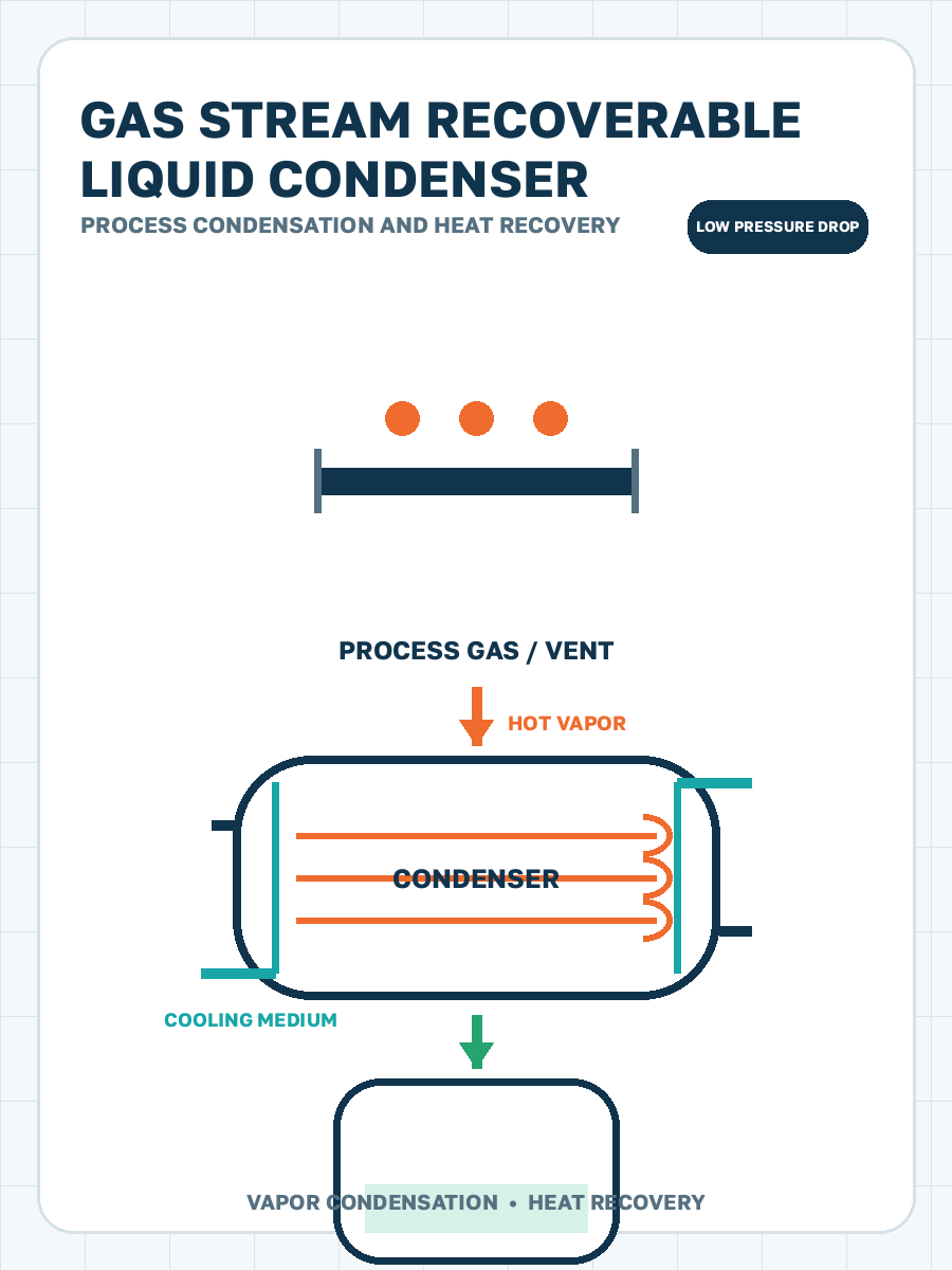 Recoverable liquids vapor condenser