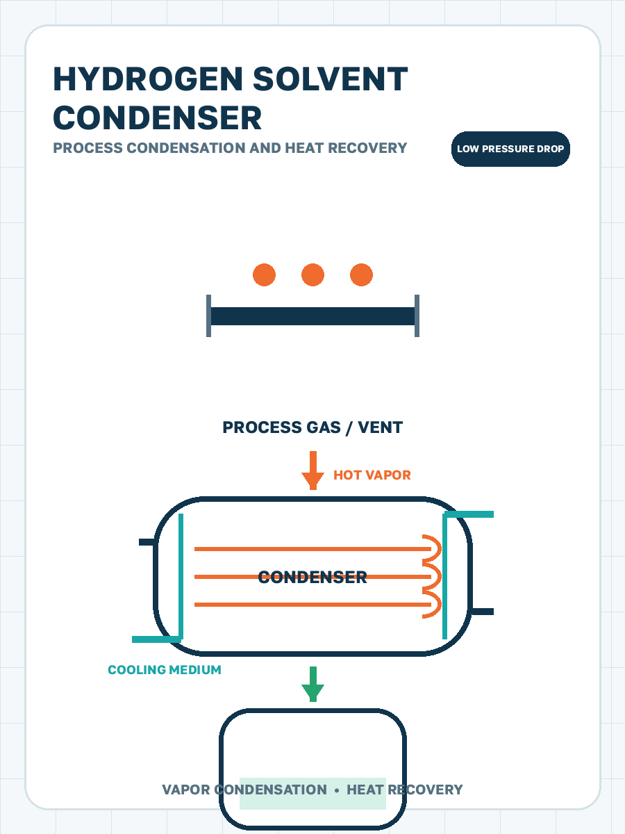 Solvent vapor condenser