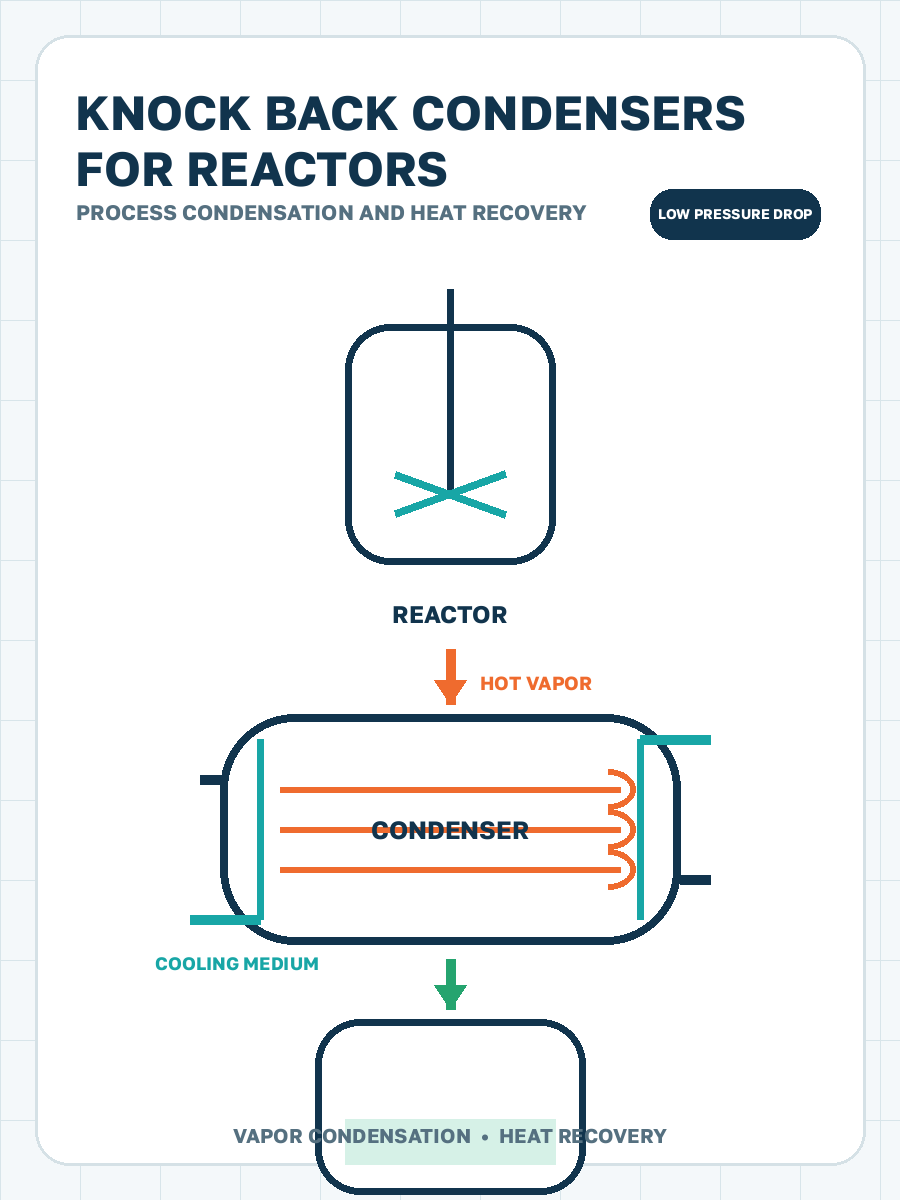 Knock-back condensers for reactors process condensation illustration