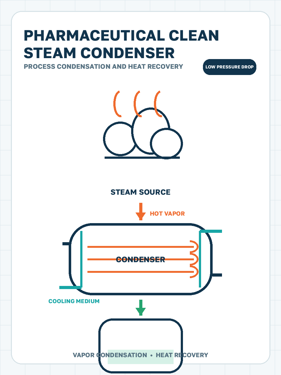 Clean steam condensation for pharmaceutical systems process condensation illustration