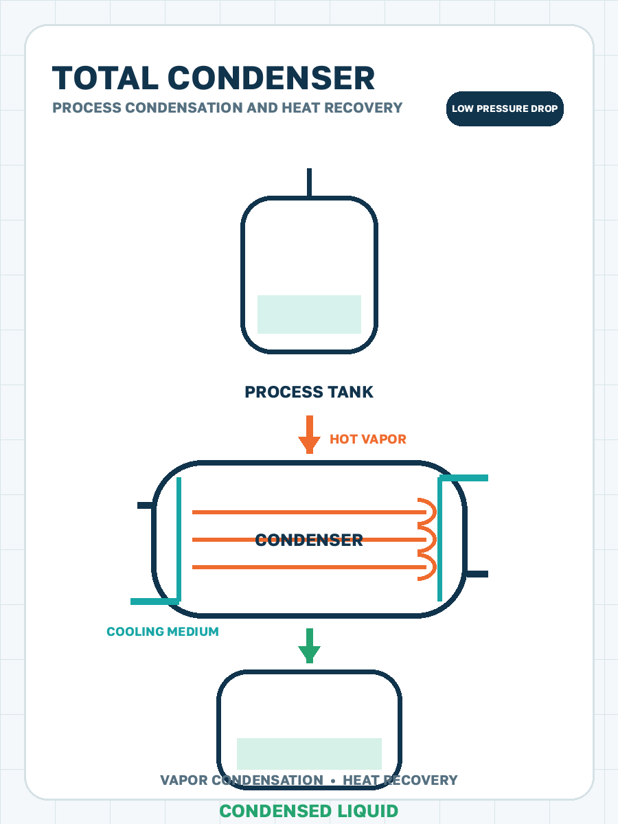 Total condensers process condensation illustration