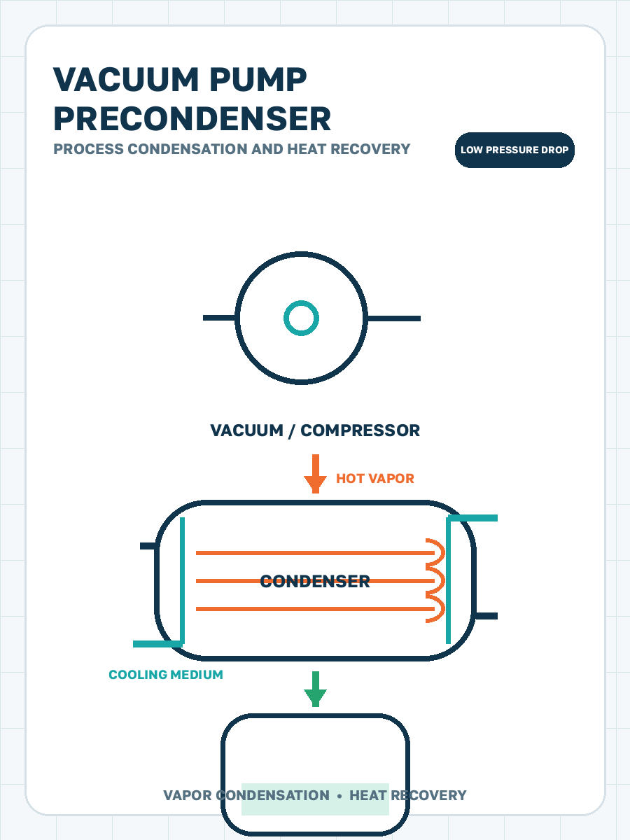 Condensers upstream of vacuum pumps process condensation illustration